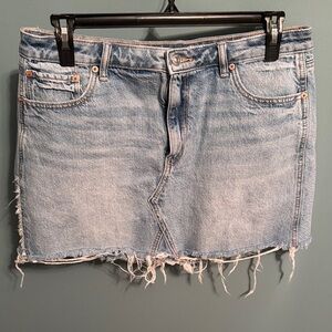 Light Blue Denim Mini Skirt